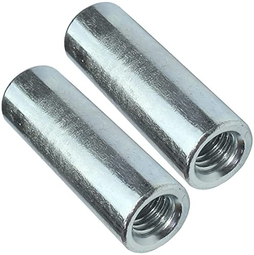 AERZETIX - C49629 - Lot de 2 écrous manchons de jonction M6x30x10mm filetés - manchon de raccordement rond cylindrique prolongateur - en acier zingué