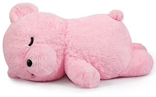 Yeqivo Koala Plüschpuppe Kuscheltier Plüschtier Schlafbär Schlafender Koalabär Teddybär (50CM,Rosa)