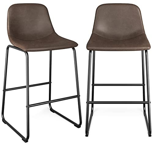 Rfiver Barhocker 2er Set Barstühle Küchenstühle mit Lehne Sitzhöhe 99cm Max 136kg