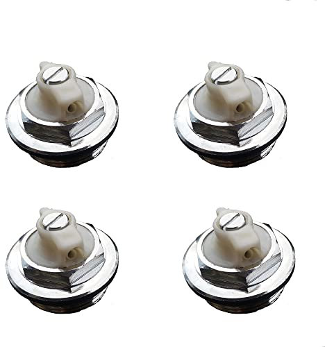 Paquete de 4 válvulas de ventilación de aire, 1 pulgada manual de ventilación de aire de ventilación de aire de purga de tapón de tapón de válvula, purga de aire de radiador