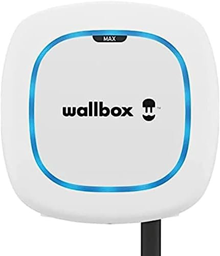 Wallbox Pulsar Max Caricatore per Veicoli Elettrici, Potenza di Carico Fino a 7,4 kW, Connettore Tipo 2, Cavo da 5 Metri, con Wi-Fi, Bluetooth, OCPP, Facile Installazione, Interno o Esterno, Bianco