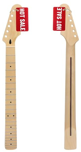 Amuic Strat Guitar Neck 22 Fret, 25.5 Canadian Maple Electric Guitar Neck for ST Style Guitar Parts Replacement (For Right Hand)