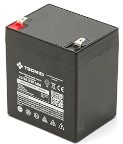 Uppladdningsbart blybatteri, blyackumulator med Faston-anslutningar, 12V 5Ah. För UPS, larmsystem, hobbyer
