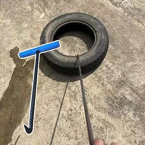 Gancho de acero resistente para tapa de boca – Herramienta de elevación duradera para cubiertas de drenaje de tormenta, agarre antideslizante, opciones de 40/60/80 cm, fácil de mover y tirar, esencial
