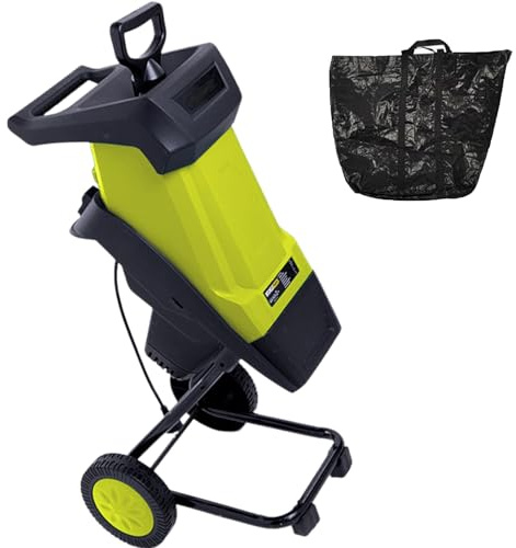 ZhlCrioxenic Biotrituratore Elettrico Trinciatrice, Trituratore Elettrico da 2400 W, Strumento da Giardino con Cippatrice per Legno, per Rompere I Rami in Modo Efficiente Yellow-B