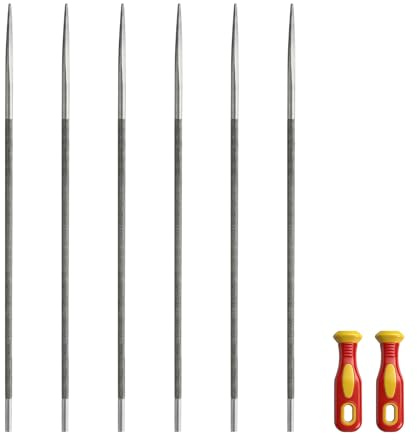 Lima per catena dell'olio 6 pezzi 4,0 mm set di lime rotonde per motosega lima in acciaio ad alta resistenza per affilare catene di motosega precisa e durevole
