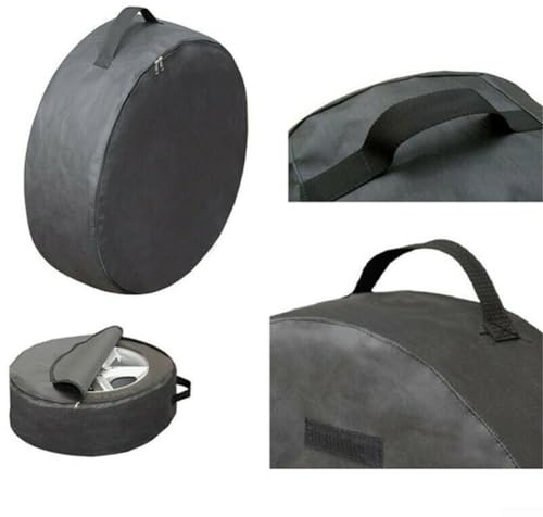 Bolsa de repuesto para neumático de coche para protección y almacenamiento con asa ajustable, tela Oxford 600D, bolsa de rueda negra para SUV, furgoneta, camión, 24.8 pulgadas de diámetro