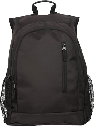 Mountain Warehouse Fawkes Rucksack - 20 Liter - Strapazierfähiger Rucksack, verstellbarer Schulterriemen, atmungsaktiv, mehrere Fächer - Für Reisen, Camping, Herbst Schwarz Jet Einheitsgröße