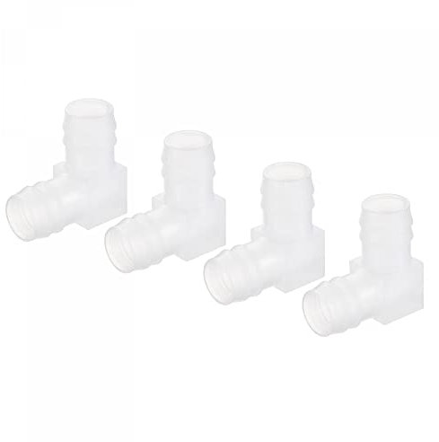sourcing map Barb Hose Fitting, 18mm Barbed Dia. Plastic Elbow Coupler Reducer Quick Connector Adapter, Pack of 4