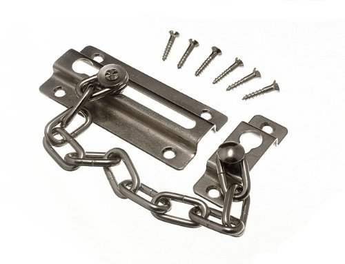 20 X Chrome Plated Steel Door Security Safety Chain