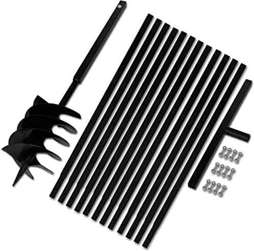 Générique Bêche et tarière Manuelle 200 mm avec Rallonge 13 m Acier,Quincaillerie,Outils,Perceuses,Tarières,21 kg,270537