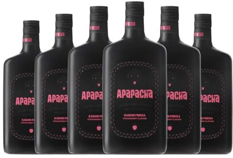 Tequila Apapacha. Crema Agave Fresa 70 cl (Karton mit 6 Flaschen von 70 cl)