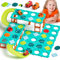 burgkidz Kinder Brettspiele, Gesellschaftsspiel 3D Labyrinth Logische Straßenbauer, Elektronische Fahrzeuge Spielzeug, Pädagogische Geburtstagsgeschenke Lernspiel ab 4-8 Jahre Mädchen Jungen