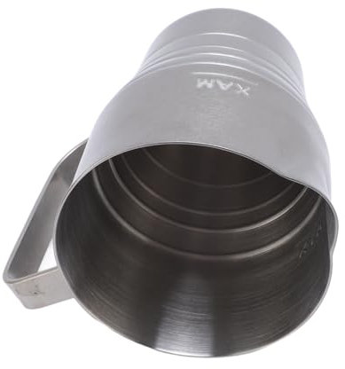 Brocca per Schiuma di Latte, Tazza per Montalatte in Acciaio Inossidabile, Brocca per Latte da caffè Antiruggine con Isolamento Termico per Bar, Caffetteria, Uso Domestico (900ML)