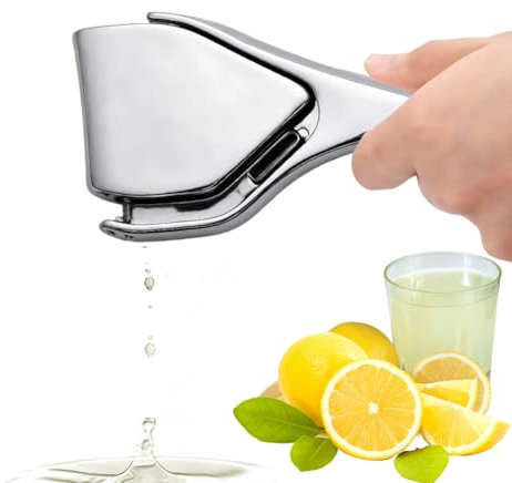 Spremiagrumi in acciaio inox – Spremiagrumi manuale & spremiagrumi di alta qualità per limoni, lime e arance – spremiagrumi a mano 2025 – Lavabile in lavastoviglie – Lemon Squeezer in metallo