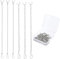 CREATCABIN 6 Confezione Kit Catena Valvola Scarico del WC Catena Perline WC 304 Ganci Chiusura in Metallo Maniglia Sollevamento in Argento Inossidabile Accessori La Maggior Parte delle Valvole 24cm