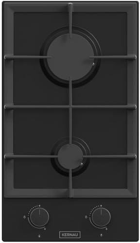 Kernau KGH 3212 CI Matt Black, Encimera de gas, Black