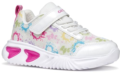 Geox J Assister Girl B Baskets Blanc/Multicolore Taille 26 EU