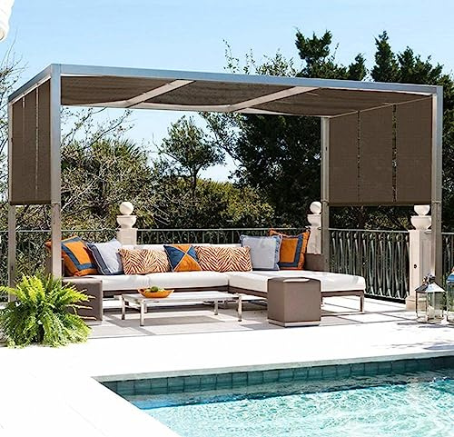 Tenda parasole rettangolare, 3 x 4 m, marrone, traspirante, anti-strappo, protezione UV al 90%, perfetta per giardino, patio, pergola e terrazza, copertura parasole