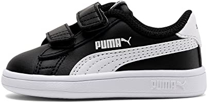 PUMA Smash V2 L V Inf, Baskets Basses Mixte Enfant, Noir (PUMA Black-PUMA White), 20 EU