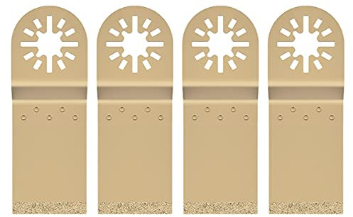 4 Tlg Oszillierendes Sägeblatt Diamant-Oszillierwerkzeug Metall-Multifunktionswerkzeug für Holz und Hartes Material 7,8 x 3,3 cm