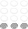 O-Ringe Dichtungsringe Silikonring Dichtungsring Kaffeebecher Dichtung Espressokocher Abwaschbare 9 Ersatz Dichtring und 3 Aluminium Filter für kaffeemaschinen 6 Tassen Töpfe (74 mm)