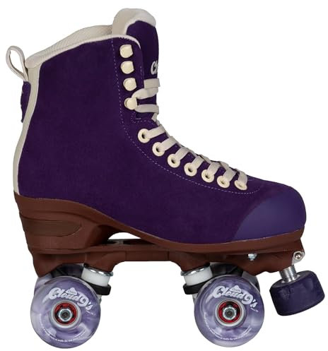 Chaya Elite Purple Evil Patins à roulettes pour homme et femme au look rétro pour rollers disco – Chaussures à roulettes en violet