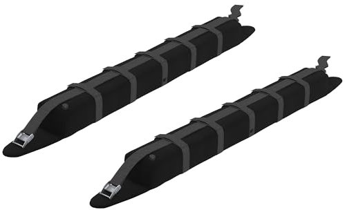 HOMCOM Barras de Transversales de Techo de Coche Baca para Coche Universal de 2 Piezas con Correas de Sujeción Cerradura Antirrobo y Llave Carga 75 kg 85x10x8 cm Negro