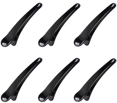 XMBYGEY Haarklammern, 6 Stück, Friseur Klammern, Abteilklammern, Haar clips Damen, Haarclips zum Stylen und Schneiden, Professionelle Salon Haarklammern