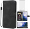 Wanyuexes Case for OnePlus 7 Pro Case, OnePlus 7T Pro 5G GM1910 HD1911 Wallet Case with Tempered Glass Screen Protector, Leather Flip Credit Card Holder Stand Phone Cover for OnePlus 7 Pro Black