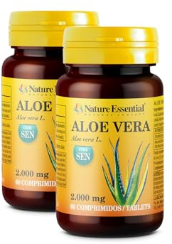 Nature Essential Aloe vera 2000 mg con sen. 60 comprimidos Pack de 2 unidades