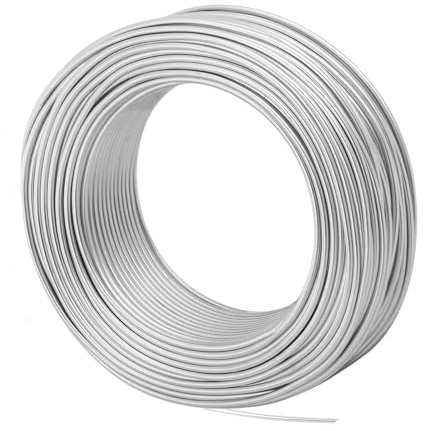 DeJivsin 2 mm x 30 m Filo di Alluminio, Filo Metallico Modellabile, Argento, Alluminio Inossidabile per Gioielli, Parti Decorative, Sculture fai da te, Ghirlande