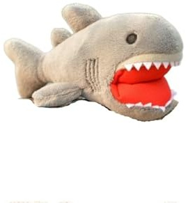 Realistic Shark Fridge Magnet, Plush Great White Toy, Cute Ocean Animal Plushie with, Fun Decorative Accessory for Home & Office(灰色)