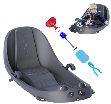 Luge pour - Dossier Intégré Équipement Sportif,Luge Extérieur pour avec Frein | pour Temps Froid Filles Préscolaires Collines Enneigées Parc Arrière-Cour Terrain De Jeu