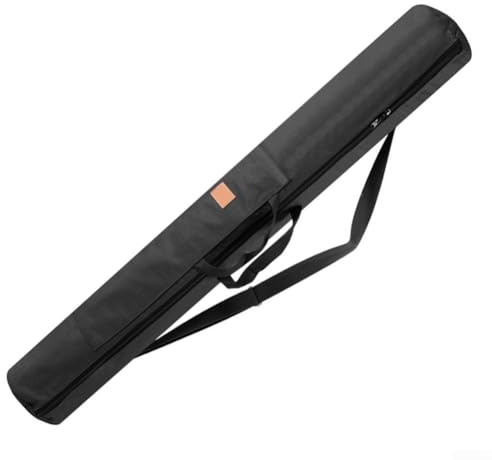 Borsa per Canna da Pesca, Borsa in Tela per Canna da Pesca/Borsa per Ombrello da Pesca/Borsa Porta Attrezzatura/Organizzatore per Pescatori (nero)