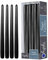 Hyoola Candele Lunghe a Cono 25 cm - Candele Coniche Senza Profumo Antigoccia - Candele Colorate Nero - Candele Lunga Durata 8 ore - Set Candele Affusolate da 12