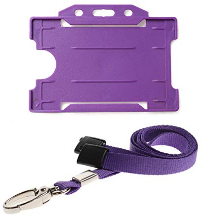 ALG ID Cards Breakaway Neck Lanyard with Metal Clip for ID Card Badge Holder, Purple