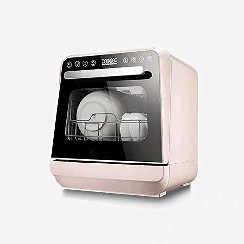 Fully Automatic Table Dishwasher, with 5 L Built-in Water Tank Inlet Hose 5 Washing Programs Baby Care Air-Dry Function and LED Light