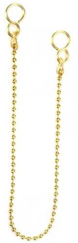 Ball Type and S Hook Shaped Chain 12 Inch Replacement Brass Sink Basin Bath Ball Plug Chain with S Hook Ends 30cm Ideal for Kitchen and Bath Sink Basin 1 pack.