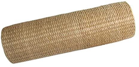 Warmhm Rundes Nackenkissen Aus Natürlichem Strohgeflecht Lendenwirbelkissen Zylinderform Nackenrolle Nackenrollenkissen Zum Schlafen Beige