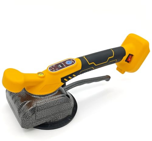 Akku Fliesenrüttler Kompatibel mit Makita 18V Batterie, Fliesenvibrator 5 Gänge Einstellbar, 100kg Fliesenleger Maschine Adsorption, Geeignet für 0,3–1,2m Keramikfliesen(Ohne Akku)