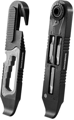 ROCKBROS Bike Ratchet Wrench, 14 In 1 Multifunctional Bike Tool Kit, Portable Bicycle Tire Repair Tool Kit
