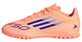 adidas Kids F50 Club Childrens Astro Turf Football Boots Orange/Blue 2 UK Child
