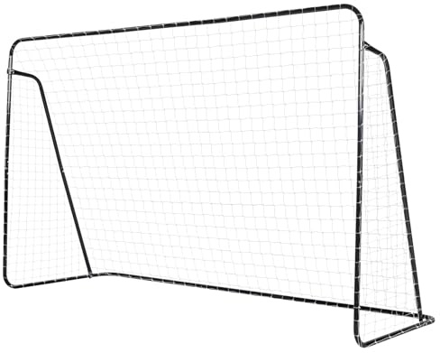 LALAHO But de Foot Cage de Foot pour Enfants, 240x150x90 cm, Cadre Robuste en Acier Galvanisé, Adapté aux Terrains de Football, Patios,Plages