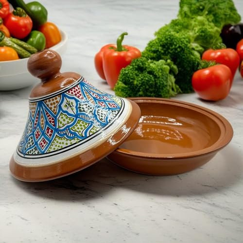 Tajine in Terracotta XL 32cm – Autentica Pentola Etnica Marocchina/Tunisina con Ebook Gratuito 1504251013