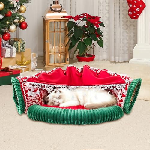 tunnel per gatti, tunnel per gatti con posto letto e letto, giocattolo per gatti, XXL per gatti, pieghevole, con palla da gioco interattiva