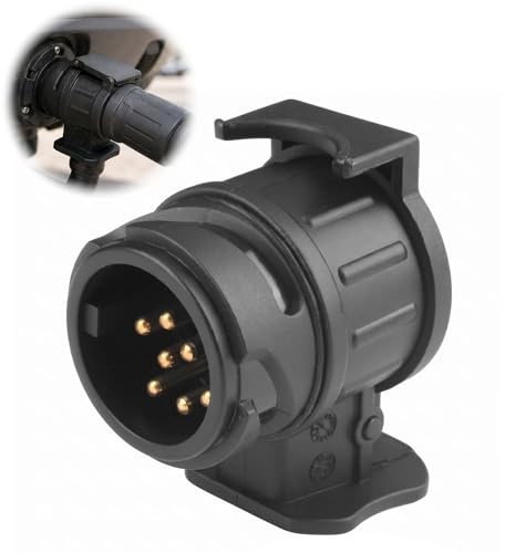 Adaptador 13 a 7 Pines Remolque con Carcasa ABS para Caravana Coche Camión