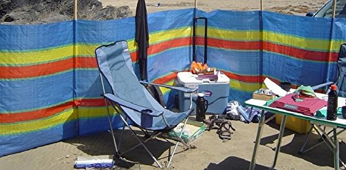 SIF 4, 5, 6, 8, 10 POLE BEACH HOLIDAY CARAVAN CAMPING WINDBREAK TALL WINDBREAKERS (6 Poles- Height - 5ft x Long -12ft)