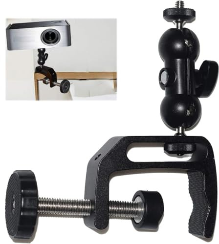 2-Be-Best Mini Projector Mount, Articulating Clamp Mount, 360 Flexible, Compatible with Projector, Camera, LED Light, 1 Year Warranty