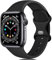 Epova Armband Kompatibel mit Apple Watch Armband 42mm 44mm 45mm 46mm 49mm, Weiches Silikon Ersatz Armbänder Kompatibel mit Apple Watch Ultra/Ultra 2/ iWatch SE Series 10 9 8 7 6 5 4 3 2 1, Schwarz